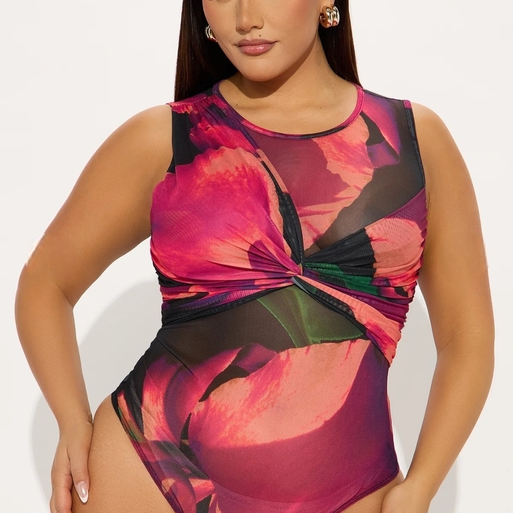 Center Of Attention Mesh Bodysuit